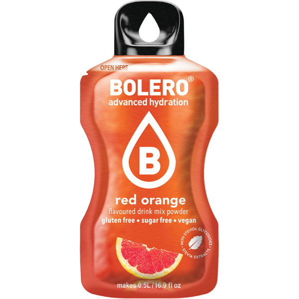 منكهات الماء بوليرو - نكهة البرتقال الأحمر منكهات الماء بوليرو - نكهة البرتقال الأحمر