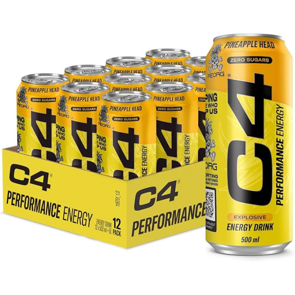 مشروب الطاقة غازي C4 نكهة الأناناس من سيلوكور