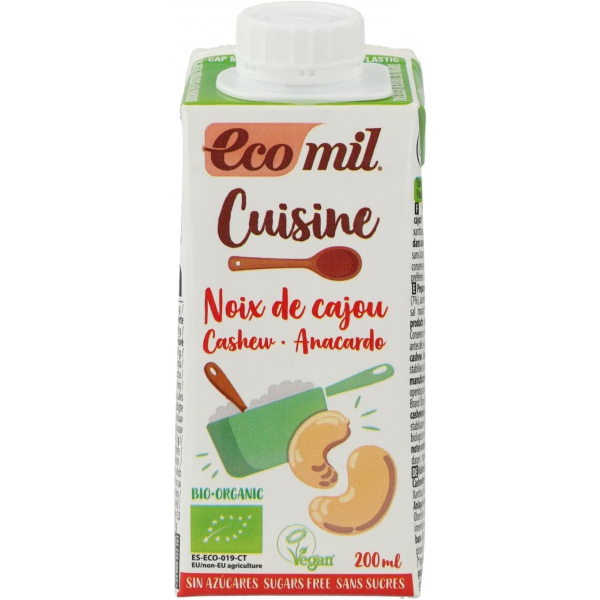 كريمة الكاجو الطبيعية 200 مل من إيكوميل كريمة الكاجو الطبيعية 200 مل من إيكوميل