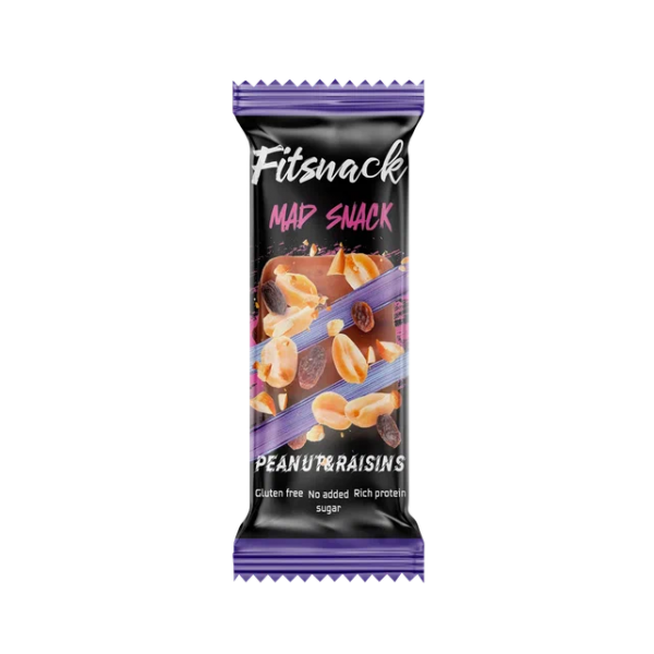 فيت سناك بروتين بار الفول السوداني والزبيب فيت سناك بروتين بار الفول السوداني والزبيب