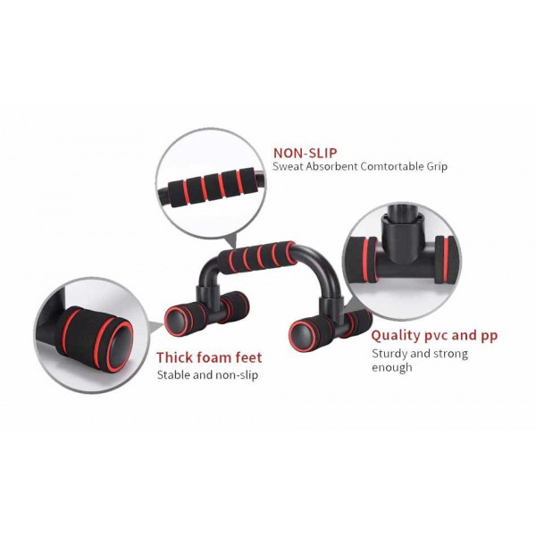 Kangaroo Push-up and Fitness Bar with Black and Red Foam Kangaroo Push-up and Fitness Bar with Black and Red Foam