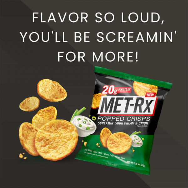 شيبس عالي البروتين نكهة الكريمة الحامضة والبصل من ميت ريكس شيبس عالي البروتين نكهة الكريمة الحامضة والبصل من ميت ريكس