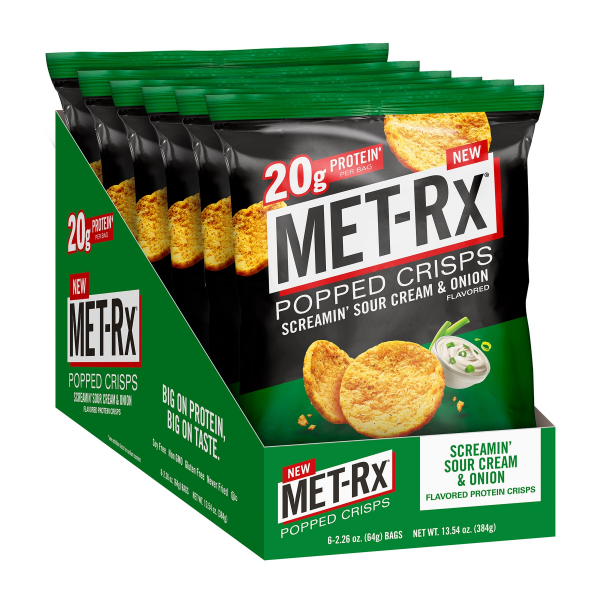 شيبس عالي البروتين نكهة الكريمة الحامضة والبصل من ميت ريكس شيبس عالي البروتين نكهة الكريمة الحامضة والبصل من ميت ريكس