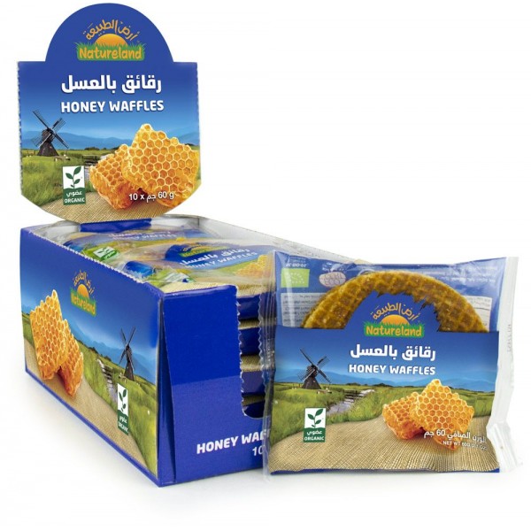 رقائق الوافل بالعسل 60 جرام أرض الطبيعة