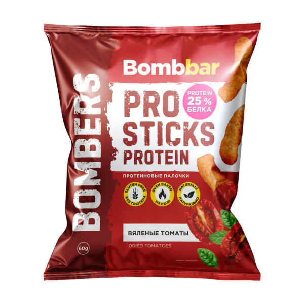 بروتين ستيكس نكهة الطماطم المجففة من بومبار بروتين ستيكس نكهة الطماطم المجففة من بومبار