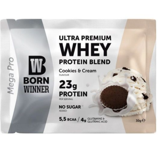 مسحوق واي بروتين نكهة الكوكيز والكريمة من بورن وينر مسحوق واي بروتين نكهة الكوكيز والكريمة من بورن وينر