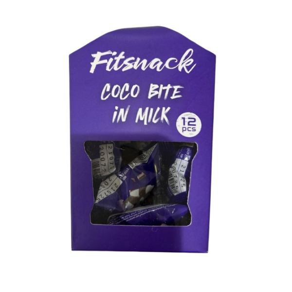 فيت سناك كوكو بايت بالحليب وجوز الهند (علبة 12 حبة)