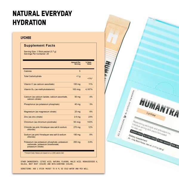 Humantra Hydration Packets Lychee Flavor